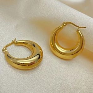 🎉⭐️NEW 14k Gold Huggie Chunky Gold Hoop Earrings